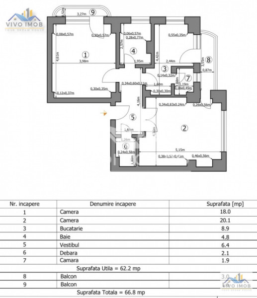 Unirii-Bd. Liberatății | etaj 5/8 | 67 mp | bloc monolit | vedere Casa Poprului